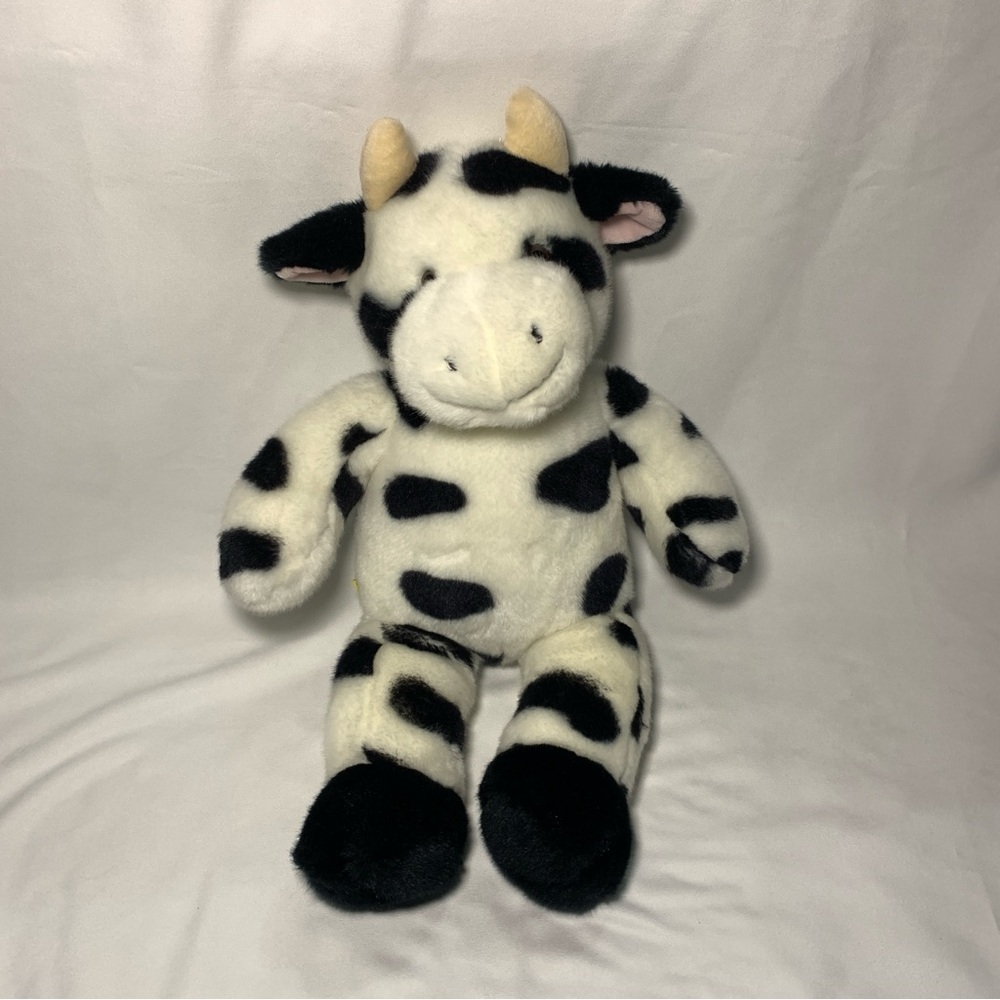 Build A Bear Workshop Holstein Cow Black White Retired Plush Stuffed Animal